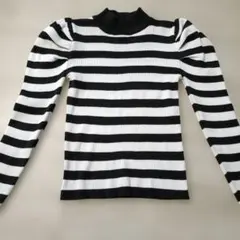 *美品☆パフスリーブボーダーニット*