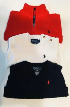 ラルフローレン    キッズ　　ニットベスト1点とセーター2点　計3点セット