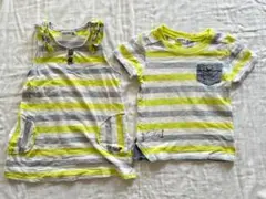 RAG MART　男女双子　Ｔシャツ と ワンピース　お揃い２点セット　100のサムネイル