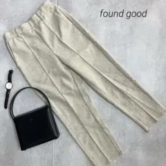 ファウンドグッド　アンドエスティ　テーパードパンツ　オートミール　ウール　きなり