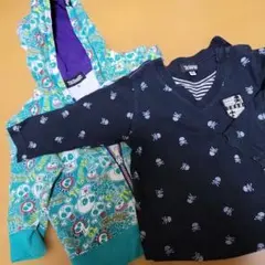 TKSAPAKIDスカル柄ロンティーとパーカーセット