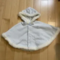 水色 フリース ポンチョ ベビー用