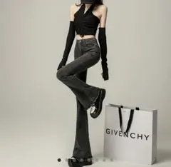WEVIA フレアデニムパンツ ダークグレーのサムネイル