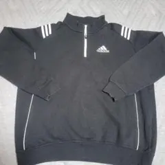 adidas ハーフジップ トレーナー ブラック