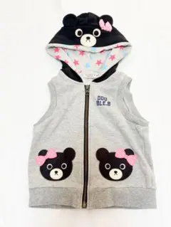 DOUBLE.B ミキハウス なりきりフードつきベスト ダブルビー 90サイズ