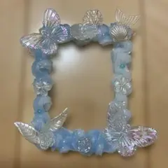 蝶と花の装飾フレーム　トレカサイズ