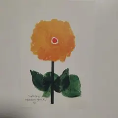 非売品 高松三越 山口一郎 Yamaguichi オレンジの花 ポストカードのサムネイル