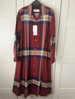 未使用級 BLUE LABEL ブルーレーベル チェック柄 シャツワンピース