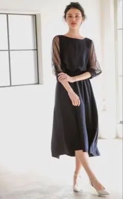 【apart by lowrys】ドットチュールワンピース Mサイズ