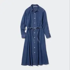 UNIQLO デニムAラインシャツワンピース　デニムシャツ ワンピース