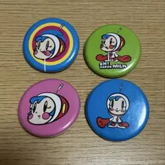 激レア！未使用品 スーパーミルクチャン 缶バッジ4種セット 廃盤品