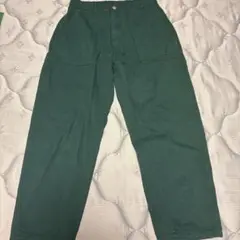 ワークパンツ グリーン ゴムウエスト