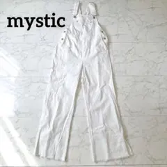《mystic(ミスティック)》スリット入り オーバーオール ホワイト BBQのサムネイル