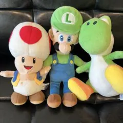 スーパーマリオ　ルイージ キノピオ ヨッシー ぬいぐるみセットのサムネイル