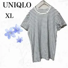 【ユニクロ】UNIQLO✨美品✨ボーダーTシャツ XL　大きめ　オーバーサイズ