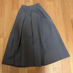 グレー フレアスカート ウエストゴム