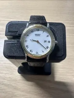 セイコー 7N89-0190 白文字盤 コンビ