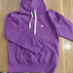 Champion パープル リバースウィーブ パーカー S