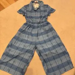 【新品未使用】JENNI love チェック柄 オールインワン 140cmのサムネイル
