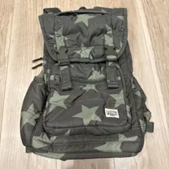 rough リュック　カーキ　星柄