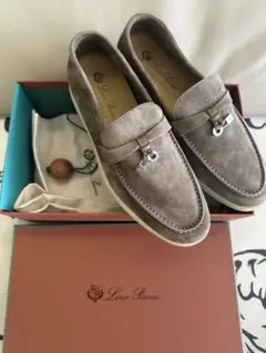未使用 ロロピアーナ　サマーチャームウォーク ピンク スエード ローファー Summer Charms Walk Loafer Suede Pink Sand | Loro Piana US