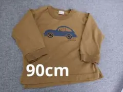 ☆長袖Tシャツ　90cm　プティマイン　くま　車