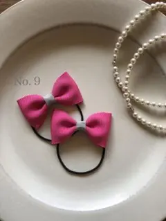 NO.9  ハンドメイド　キッズヘアゴム　リボン