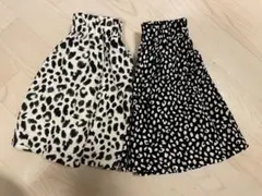 ヒョウ柄フレアスカート2枚セット