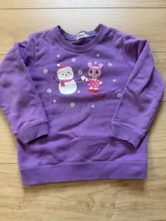 ホットビスケッツ　トレーナー　紫　110 パープル　女の子　冬