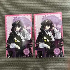 にじさんじ　サンリオコラボ　フォト風カード　佐伯イッテツ　ノーマル　2点