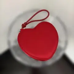 赤いハート型ポーチ 約20cm