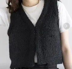 【RAGEBLUE】ニットベスト ブラック