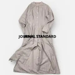 JOURNAL STANDARD ロングシャツワンピース バンドカラー タック