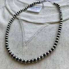 ナバホパール ネックレス 3mm 46センチ 燻し - メルカリ