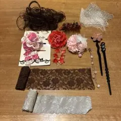 和風髪飾りセット かんざし 花飾り
