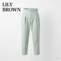リリーブラウン ハイウエストストレッチペイズリージャカードスキニーパンツ S 緑のサムネイル