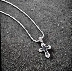 シルバー　ネックレス　メンズ　クロス　アクセサリー　ラグジュアリー　cross