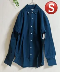 オックスフォードシャツ S レギュラーフィット 長袖 メンズ 紺　ネイビー