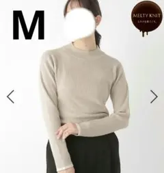 新品 グローバルワークメルティリブハイネックプルオーバーMニットベージュ