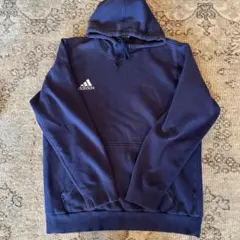 adidas ネイビー フード付きパーカー L