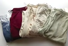 ユニクロ★女性用★Ｍ★丈標準64～66cm★スウェットパンツ★青白緑ワイン
