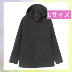 BEAMS HEART ビームスハート フーデッドコートチャコール　Lサイズ