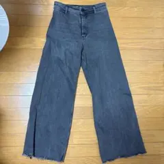 ZARA ワイドデニム　ブラック