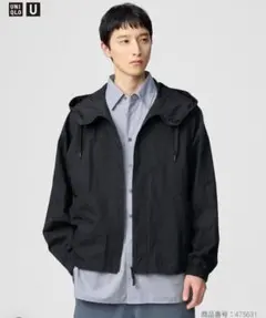 UNIQLO U フーデッドブルゾン　Sサイズ　ブラック