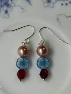 ピアス　イヤリング　ハンドメイド　チェコビーズ