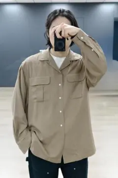 90s Polo Ralph Lauren サファリシャツ レーヨン100%