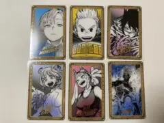 僕のヒーローアカデミア　原画展　箔押しクリアカード　6枚セット