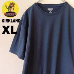 USA古着 KIRKLAND　無地TシャツXL　ネイビーのサムネイル