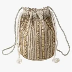 URBAN RESEARCH DOORS インドビーズ巾着バッグ