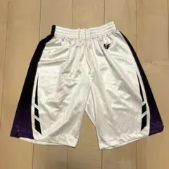 ブルファイト バスケットボールパンツ S ホワイト/パープル